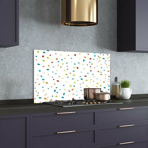 Tulup Kitchen Glass Splashback 100x70 Colorful dots — image 2