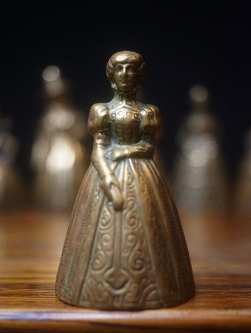 Vintage brass Tudor Elizabethan Lady Bell