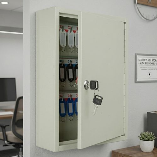 Lockable Key Cabinet Safe 42 Key Heavy Duty Wall Mounted Key Storage Box — image 5