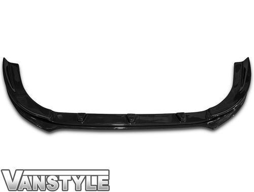 FITS FORD TRANSIT CUSTOM 18 23 LOWER ABS GLOSS BLACK SPLITTER SPOILER BUMPER LIP — image 8