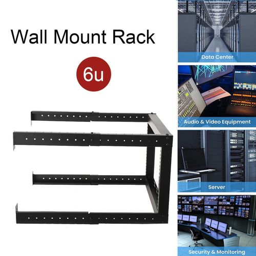 6U Server Cabinet Rack Wall Mount Open Frame Network Rack 19 Computer Server — image 2