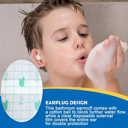 100PCS Plastic Waterproof Ear Protector Swimming Cover Caps Disposable Stickers — image 3