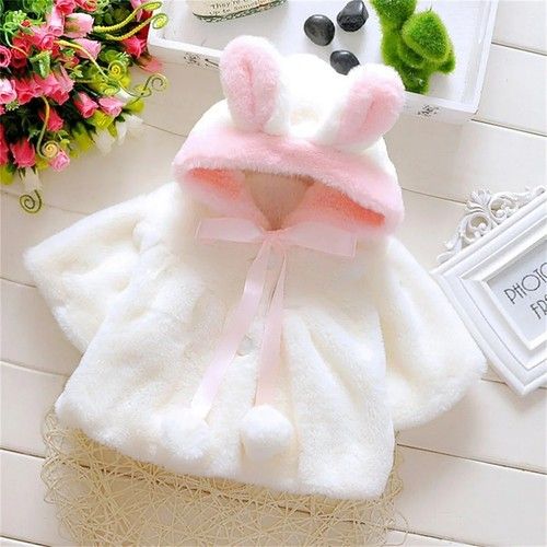 🔥Kids Baby Girl  Outwear Coat Winter Outwear Faux Fur Warm Jacket Party Tops UK