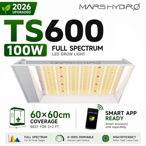 2026 Mars Hydro TS 600 1000 2000 3000 LED Grow Light Full Spectrum for Grow Tent
