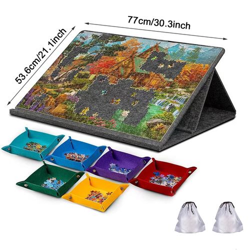 1000PCS Puzzle Board Tilting Portable Lightweight Felt Jigsaw with Protector UK — image 2