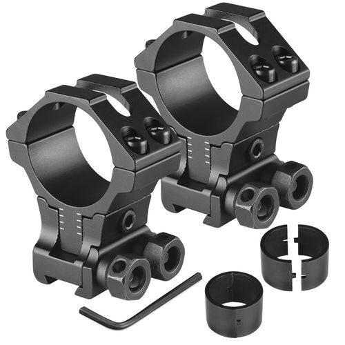2Pcs 1"/30mm Adjustable Center Height Scope Mount for 11mm Dovetail Riser Base — image 2