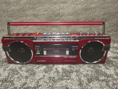 Sanyo M-7770K Rare Vintage Boombox -Stereo Radio/ Cassette Player- Fully Working