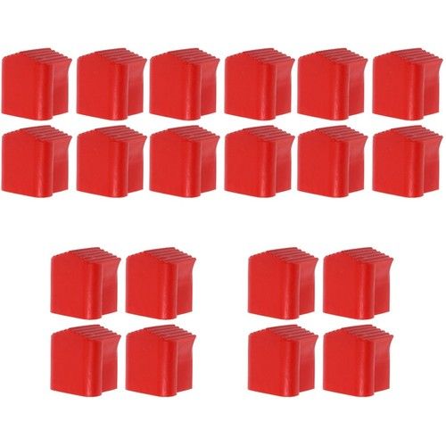 20Pcs Durable Plastic Ladder Feet Covers Red Non Slip Protective Pads