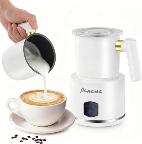 Panana Milk Frother, 4-in-1 430ml Electric Milk Steamer, Smart Touch Control,