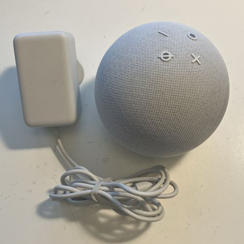 Amazon Echo Dot (5th Gen) Smart Speaker - White/Grey with PSU — image 1