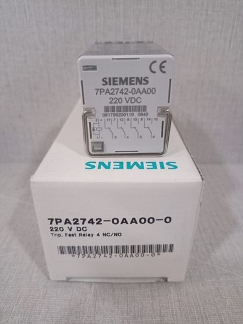SIEMENS 7PA2742-0AA00-0 TRIP FAST RELAY 4  220 VDC