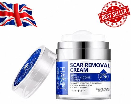 Scar Removal Cream 50ml 2% Dimethicone for Acne Scar Stretch Marks & skin repair
