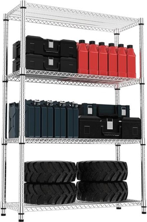 MZG 4 Tier Wire Rack Shelving Unit Metal Heavy Storage Shelf Rack Shelves 70.4"H