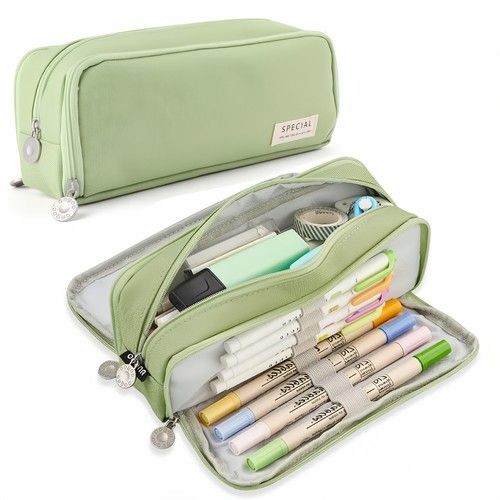 Pencil Case for Girls Boys Large Pencil Cases Big Capacity with 3 Compartments
