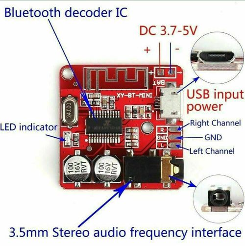 Bluetooth Audio Receiver Board 5.0 4.1 MP3 Lossless Decoder Stereo Module — image 6