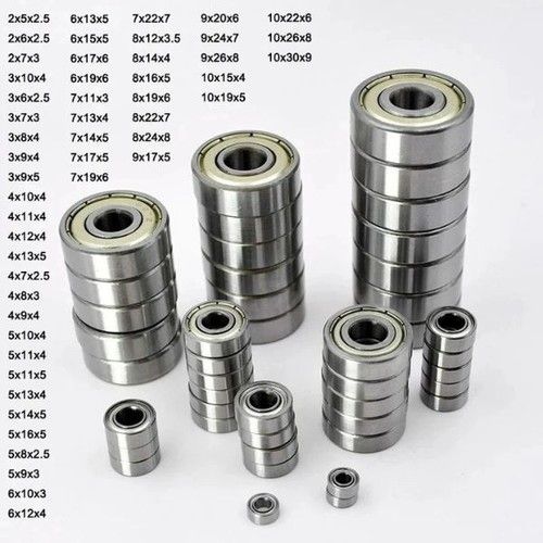 10pcs Small Bearings Inner Diameter 2mm 3mm 4mm 5mm 6mm 7mm 8mm 9mm 10mm 3x7x3 5