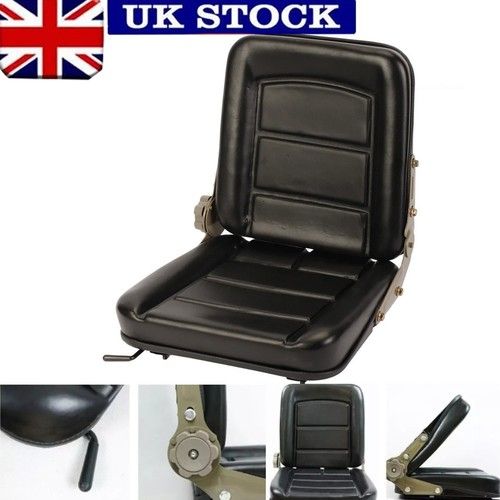 Universal Waterproof Tractor Seat Adjustable Forklift Digger Mower Dumper Black