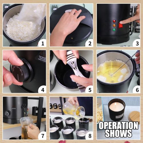 TOAUTO 8L Wax Melter Electric Melting Pot Furnace Spout for Soap Candle Making — image 12