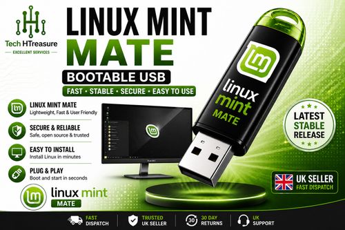 Linux Mint 22.3 USB Drive Cinnamon MATE XFCE Flash Drive Bootable Installer Easy — image 3