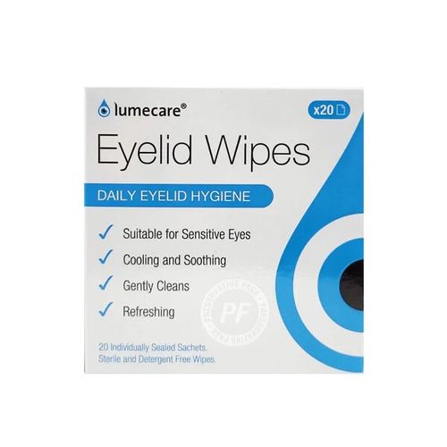 3 X Lumecare Cleansing Daily Eyelid Wipes Hygiene Cooling & Soothing - 20 Wipes — image 3
