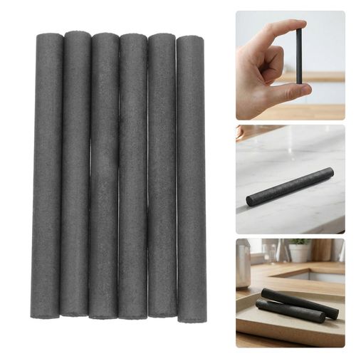 6Pcs Durable Graphite Cylinder Rods Black Conductive Electrodes for Lab Use — image 6