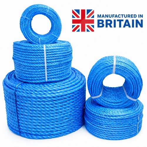 Blue Nylon Rope Polypropylene Poly Tarpaulin 6mm 8mm 10mm 12mm 16mm 18mm Builder — image 1