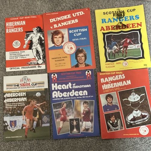 Scottish Cup & League Cup Football Programme Collection Finals/Semis Rangers etc