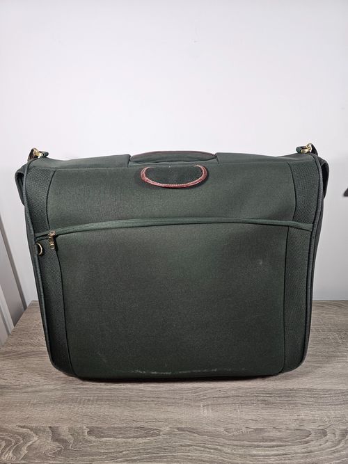 Vintage Antler Green Suit Carrier Garment Bag Travel Hanging Wardrobe Weddings — image 3