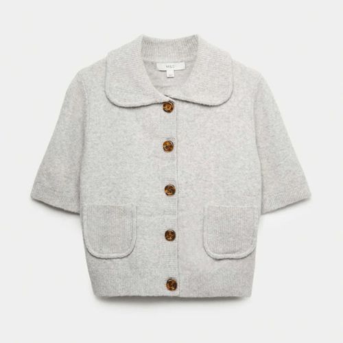 Ladies Cardigan Short Sleeve Collared Cotton Knit Button Up Pocket Top EX STORE — image 7