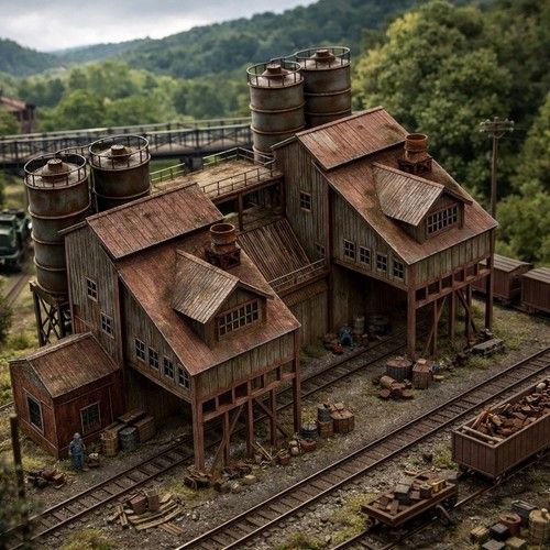 Coal Loading Twin-Tipple (N-Gauge) Model Railway