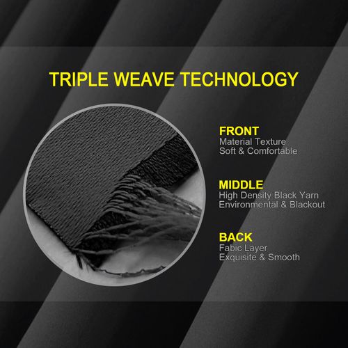 Thick Thermal Blackout Curtains Ready Made Eyelet Ring Top Pair Panel +Tie Backs — image 7
