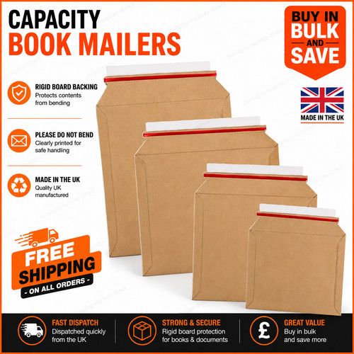 Strong Book Mailers Cardboard Large Letter Parcel Envelopes PIP Royal Mail 