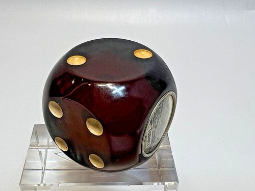 Antique German Art Deco Cherry Red Amber Bakelite Faturan Casino Die Dice 40gr.
