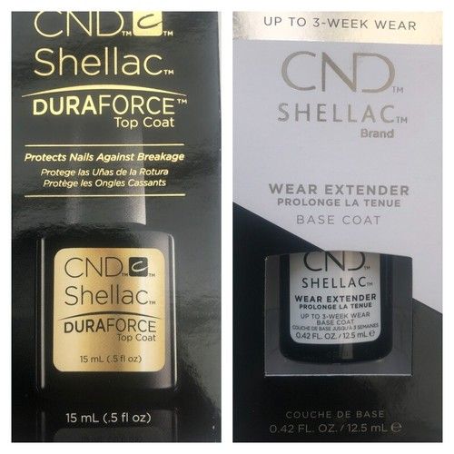 CND Shellac Nail Polish Top Coat Base Coat DURAFORCE  Xpress5 7.3ML, 12.5 & 15ML