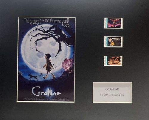 Tim Burton’s.  CORALINE.  35mm  Film Cell Mounted Display
