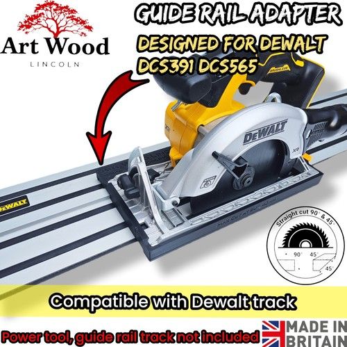 Dewalt DCS391 DCS565 circular saw ADAPTER 90 4 base skid plate DEWALT rail track