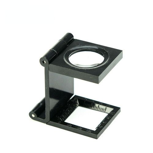 8X Magnifying Glass Lens Folding Magnification Linen Tester Cloth Thread Counter