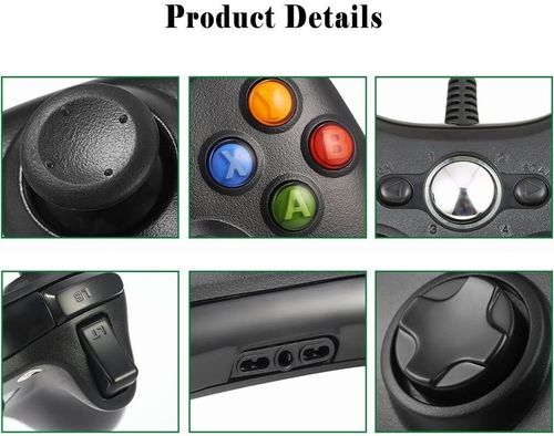 *BOXED* BLACK BRAND NEW USB WIRED CONTROLLER FOR XBOX 360 PC WINDOWS UK SELLER — image 10