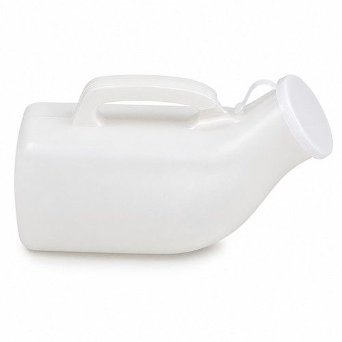 Medisure Male Urine Urinal Bottle with White Lid & Measurements 1000ml
