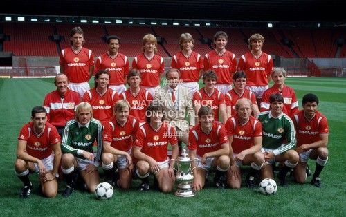 1985 FA CUP MANCHESTER UNITED TEAM SQUAD PHOTO QUALITY PHOTO PRINT MAN UTD
