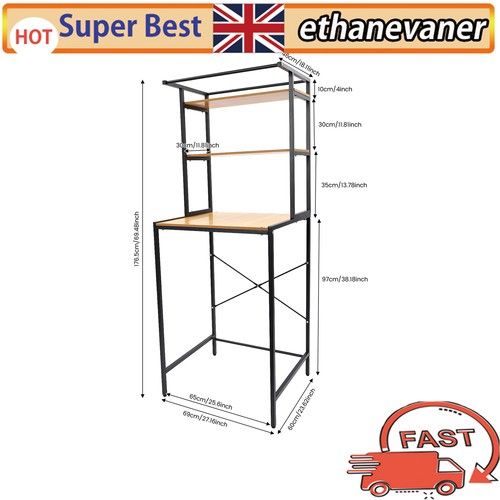 Bathroom Space Saving Organizer Standing 3 Tiers Washer & Dryer Storage Shelf