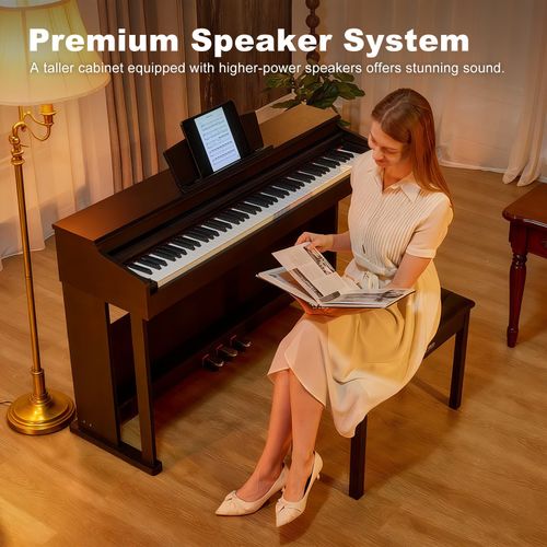 ♬Mustar 88 Fully Weighted Keys Upright Digital Piano Electric Keyboard 3 pedals — image 15