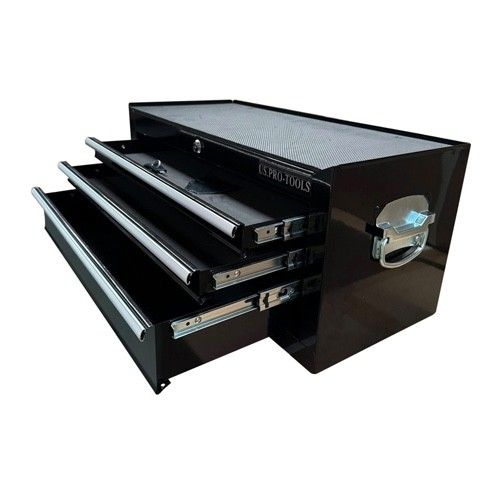 US Pro Tools Black steel Tool Box Chest Cabinet storage mobile 3 DRAWER — image 9
