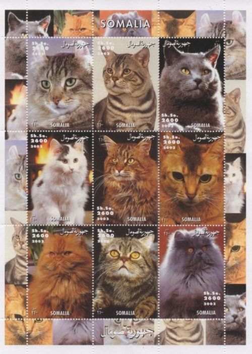 Cats 2002 MNH stamp sheetlet