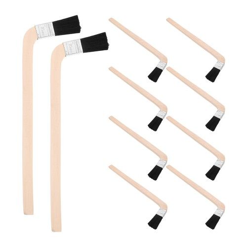 Long Wooden Handle Angled Paint Brush Black Bristle for Home Improvement