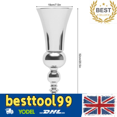 Elegant Silver Iron Urn Flower Vase for Wedding Table Decor, 50cm in Size