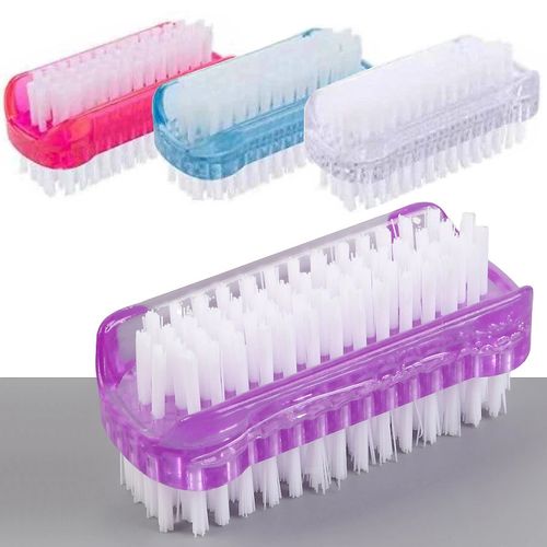 Double Sided Nail Cleaning Brush Fingernail Toenail Manicure Pedicure UK — image 1