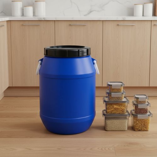 60L Blue Plastic Container Thickened Body Wide Mouth Storage Container Large — image 6