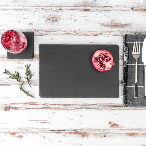 12 Piece Square Slate Placemats & Coasters Set — image 5