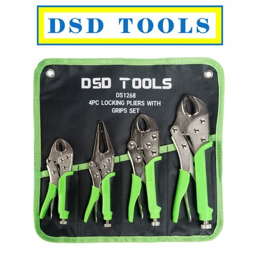 DSD TOOLS Locking Pliers 4pc Mole Grips Adjustable Wrench Vice Grips DS1268 — image 1